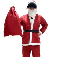 성인 산타복 크리스마스 선물주머니 수염 모자 6종
