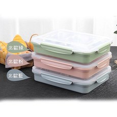 北歐 304不銹鋼分隔便當盒 (1入組) - 附贈密封湯碗 (顏色隨機), 1個