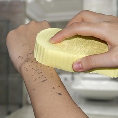 Ardali 프리미엄 때밀이 스펀지 강력 각질제거 피부관리 부드러운 재질 욕실 필수템 재사용 가능, 걸이1개 증정, 1개, 1개입