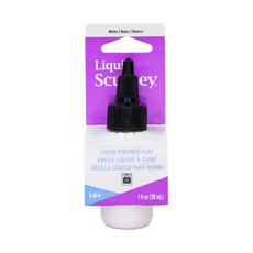 Sculpey Liquid Sculpey 액체 폴리머 오븐 베이킹 클레이 화이트 28.3g(1온스) 병 주얼리 휴일 DIY 혼합 매체 창문 부착 홈 데코 등에 적