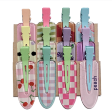 과즙팡팡 후르츠 자국없는 헤어클립 세트, 1개, 12p세트