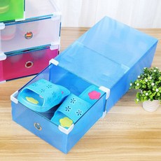 운동화 케이스 투명 블루 보관 남성용 신발, 1개