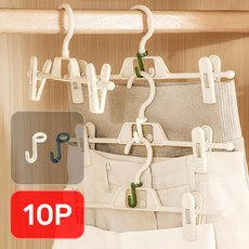 로니베이 공간활용 옷걸이 연결고리 음표 연장 후크, 10개, 크림화이트