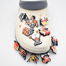 12P 농구공 패턴신발장식 파츠 세트