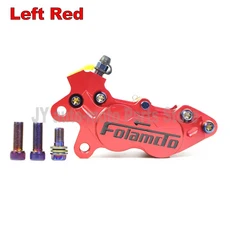 범용 오토바이 브레이크 캘리퍼 HF6 F101 디스크 BWS RSZ 줌머 조그 GTR GY6 MSX125 혼다 Cbr용 4 피스톤, 05 Left Red, 1, 05 Left Red