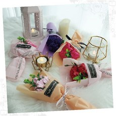 비누꽃다발 조화 선물세트 어버이날 스승의날 감사인사 꽃바구니 향기 포장지 리본 장식용 인테리어 소품, 1개, (크래프트)9 생일축하해