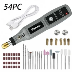 Vakee 16000RPM 로터리 도구 3.7V USB 충전식 미니 그라인더 펜 DIY 공예 보석 제작을 위한 휴대용 전동 공, 02 021 tool C Set