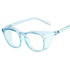【好物優選Top1】透明安全護目鏡 - 用於實驗室、工作場所和戶外使用的防霧防護眼鏡, 藍色, 1個