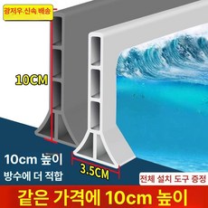 장마대비 차수판 워터댐 지하주차장 물막이판 1M, 블랙 40CM 강화, 1개