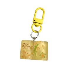 Keyring Waterproof Resin Construction Practical Decoration compatible with Keys And Bags, 1개, Yellow