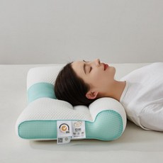 목편한 베개 꿀잠 숙면 호텔 편한 구름솜 배개 통기성 목베개 집들이선물, 민트