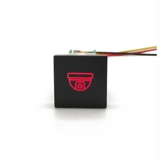 1PC 자동차 빨간색 LED 라이트 안개등 전원 켜기 버튼 레이더 스위치 VW 골프 6 5 Jetta Scirocco 2006 201, 06 Security Camera