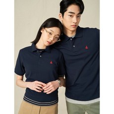 매장정품 빈폴 BEANPOLE MEN 남녀공용 수피마 코튼 피케 티셔츠 - 네이비 250372