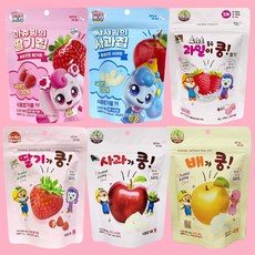 [6종골라담기] 과일이쿵 캐치티니핑 동결건조 딸기 배 사과 과일칩, 5) 하츄핑의 딸기칩, 1개