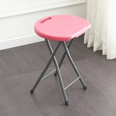홈바스툴 접이식 바체어 높은 식탁 경량 바의자, 플라스틱 접이식 의자 핑크