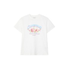 COVERNAT 키즈 피치 블라썸 티셔츠 화이트 CK2602ST87WH