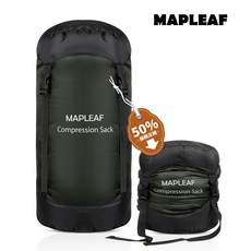 Mapleaf 압축 파우치 50% 압축 가능 스태프 백 대용량 30L/20L/15L/10L 초경량 슬리핑백 수납 압축 백 슬리핑백 수납 파우치 스태프 백 방수 캠핑 등산 용품 투어, 1개, Olive Green-15L