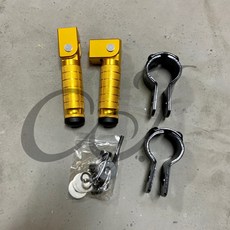 後座腳踏 摺疊式機車腳踏板, 1個, 金 Gold