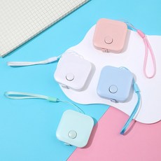 센치 KK605 휴대용 인치 미니 줄자 사각 피팅 파스텔, 핑크