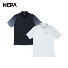 네파 여성 마운틴 도트 반팔 집업 티셔츠 7I45406