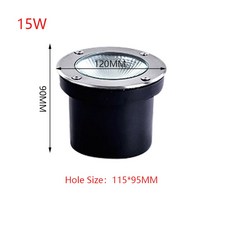 정원 지하 방수 LED 조명 3W 5W 10W IP67 야외 매장 경로 스팟 매립형 220V DC12V, [07] 15W, [11] Cold white AC85-265V, 07 15W_11 Cold white AC85-265V, 1개