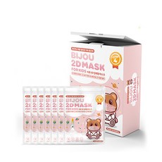 비쥬 유아 영유아 소아 애기 초소형 새부리형 컬러 캐릭터 MB필터 마스크 30개입 0~6세용, 1개