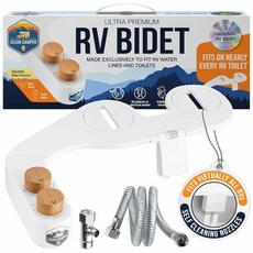 Clean Camper RV 비데 – Thetford V Thetford VI 및 SeaFlo 플라스틱 변기에만 적합 - 도자기 RV 변기용이 아닙니다 - 쉬운 설치 전면, Original RV Bidet- Fits Most T