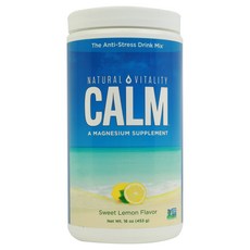 NATURAL VITALITY 檸檬風味鎂粉, 1個, 453g