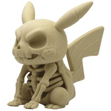 라푸유 포켓몬3D캐릭터 스켈레톤 장식피규어 해골 인형 3D브린팅 차량꾸미기 완구 인테리어 장식품 피규어, 1개, P631