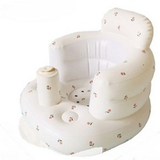 加厚加大款按壓充氣寶寶學坐椅 幫寶椅 兒童寶寶充氣沙發 學坐椅 嬰兒充氣椅, 彩虹, 1個