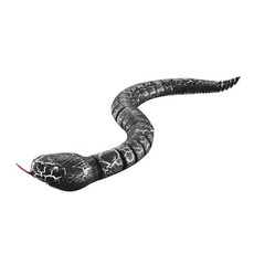 遙控電動蛇玩具 (可充電/紅外線/響尾蛇造型), 黑色, 1個, NO.9909 A-D