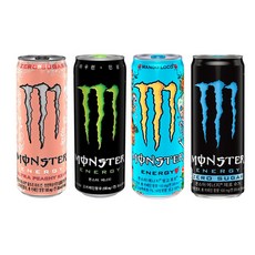 몬스터 355ml (피치킨+그린+망고+제로) 12캔씩 총 48캔, 48개