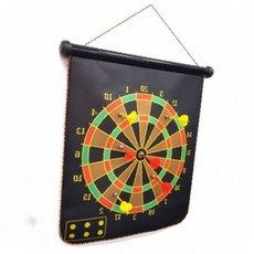 실내 놀이 다트 보드 게임 양면 자석 핀 세트 벽걸이 롤 타입 접이식 보관 가족, 1개, 상세페이지 참조