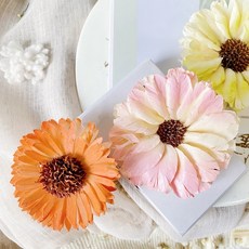 手作羽毛太陽花 羽毛非洲菊 向日葵 畢業花束花材 主花 陽光 畢業生 畢業帽, 6