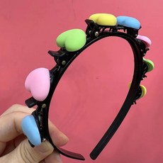 여아 헤어밴드 땋은 머리핀 앞머리 스타일링 세트