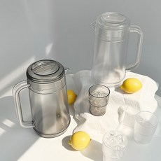 미르코리아 리유저블 다회용 PC 워터포트 피쳐 물병 2L 카페 식당 홈카페 업소용, 02. 리유저블 PC피쳐_2L스모그, 스모그, 1개