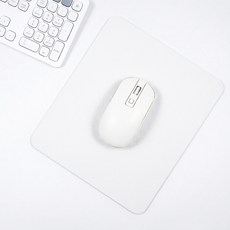 가죽 마우스패드 사각 21x25cm, 1개, 화이트