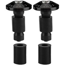 범용 모터사이클 핸들바 엔드 슬라이더 - 고무 인서트가 있는 22mm78인치 알루미늄 합금 바 플러그 대부분의 ATV 더트 바이크 레이싱 및 오프로드 모터사이클에 적합합니다, Black