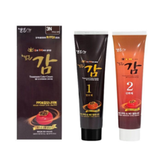 젤존 감 트리트먼트 칼라 크림 염색약 대용량, 3N 어두운갈색, 1개