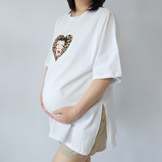 제니트임티 임산부티셔츠 빅사이즈 임부복 반팔 여름 롱티