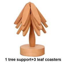 요리를위한 4PCS 나무 Trivets 냄비에 홀더 매트 테이블 검은 호두 모양, L, B