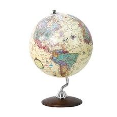 맵소프트 24cm 엘레강스 원목 지구본 4종 택1 장식용 지구의 인테리어 블루 엔틱 키즈 영어판블루, 2번_24cm 엔틱 엘레강스 원목 지구본