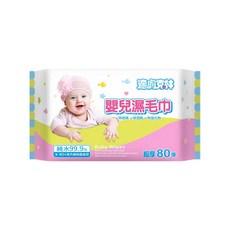 適膚克林 嬰兒濕毛巾 100抽 台灣製造 純水濕紙巾, 1個
