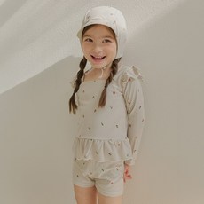 BAY-B 유아 아동 여아 멜로우 래쉬가드+보넷세트
