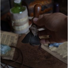 예쁜 핸드벨 엔틱 철제 손잡이 종 빈티지 주물 철 종, 작은 종