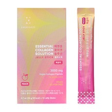에브리데이즈 비건 식물성 저분자 콜라겐 젤리스틱 복숭아, 10회분, 1박스