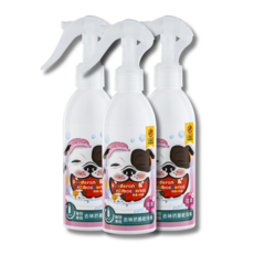 Dr.Wa-Mi 汪咪博士寵物專用去味抗菌乾洗澡，天然驅蟲配方，台灣製造, 花樣, 3個, 200ml