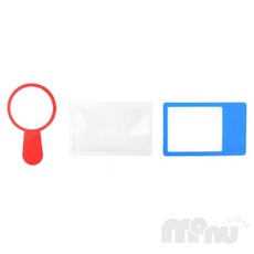[삼마누] 휴대용돋보기책갈피 미니돋보기 노안돋보기 휴대용 카드형 슬림 돋보기 1P, 사각형B