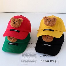 차단 사계절 벙거지 귀여운 야구 준캡 얼굴 유치원 봄 푸들곰