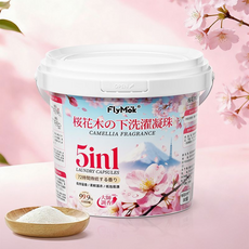 FlyMok 櫻花木香 5in1 洗衣凝珠 72小時持久留香 大師調香, 1個, 80個裝